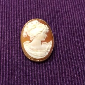 Vintage (approx 1979) Shell Cameo Brooch/Pendant